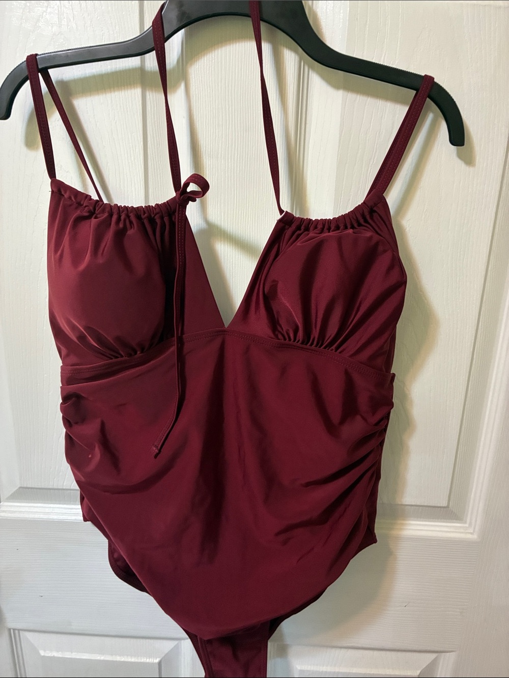 Burgundy One-Piece Swimsuit
